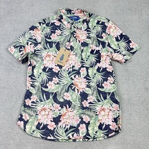 Chubbies Shirt Mens M Hawaiian Floral The Resort Wear Popover Beach Vacation New